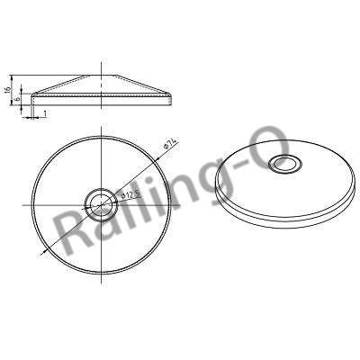 Square tube cover cap