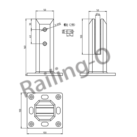 ADJUSTABLE(RUBBER) SQUARE FLANGED  160MM