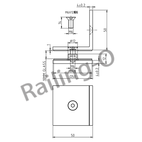 Glass Bracket For Shower Room