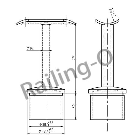 LED Handrail support