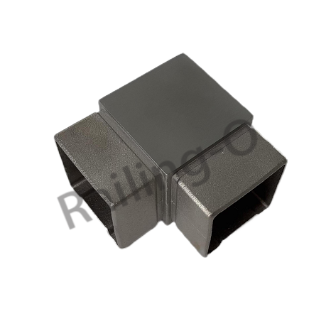 Square 90 degree connector for handrail tube