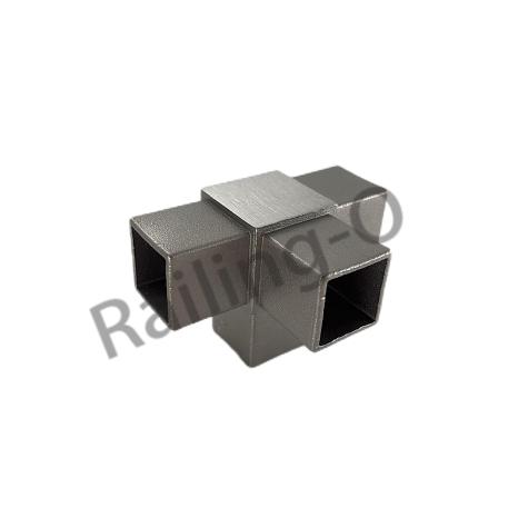 4-Way Square 90 degree connector for handrail tube