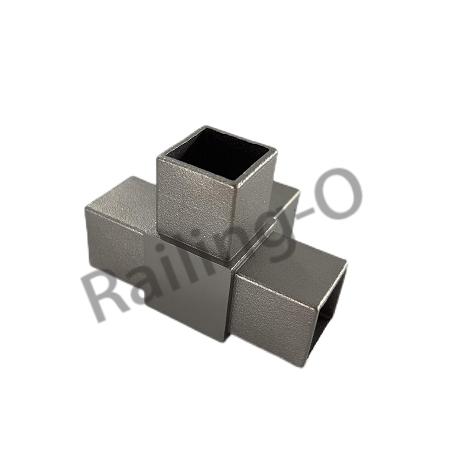 4-Way Square 90 degree connector for handrail tube
