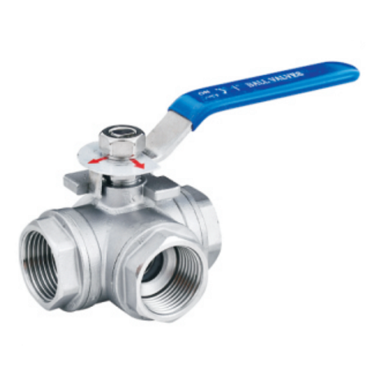 Q14F-16P Stainless steel 3-way ball valve