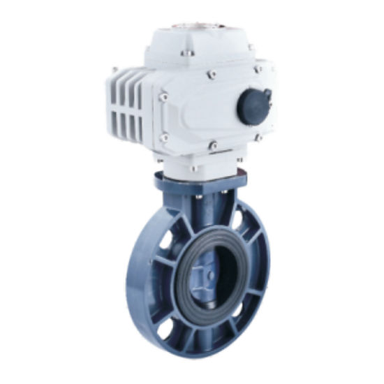D971X-16 Electric UPVC butterfly valve