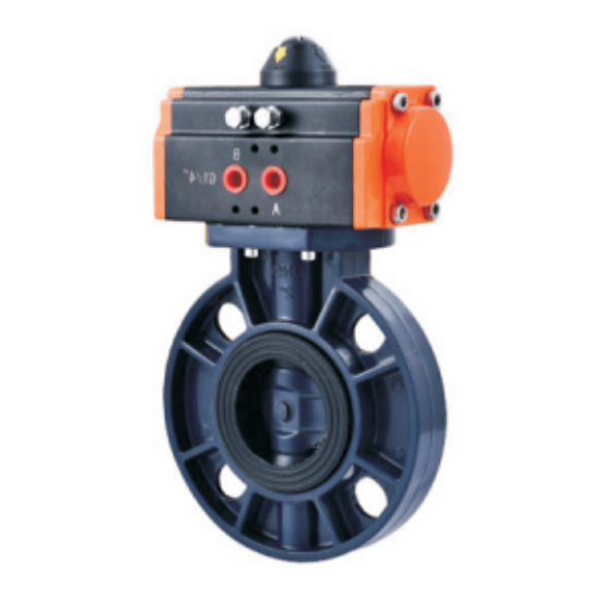 D671X-16S Pneumatic UPVC butterfly valve
