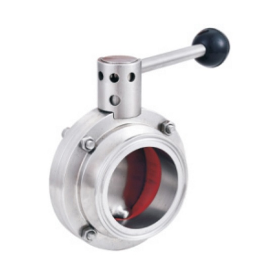 Hygienic quick release butterfly valve