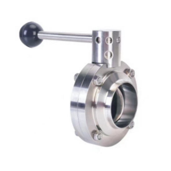Hygienic welded butterfly valve
